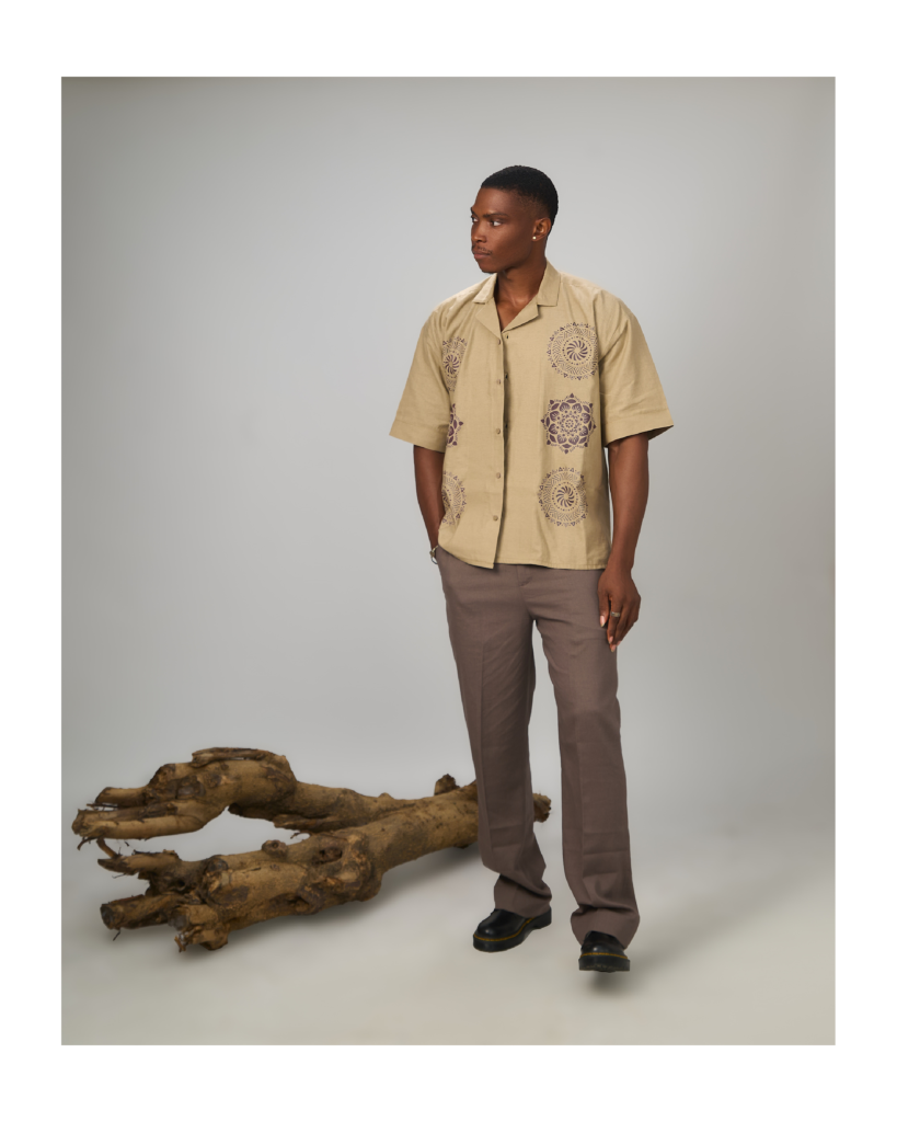 male shirt and trousers