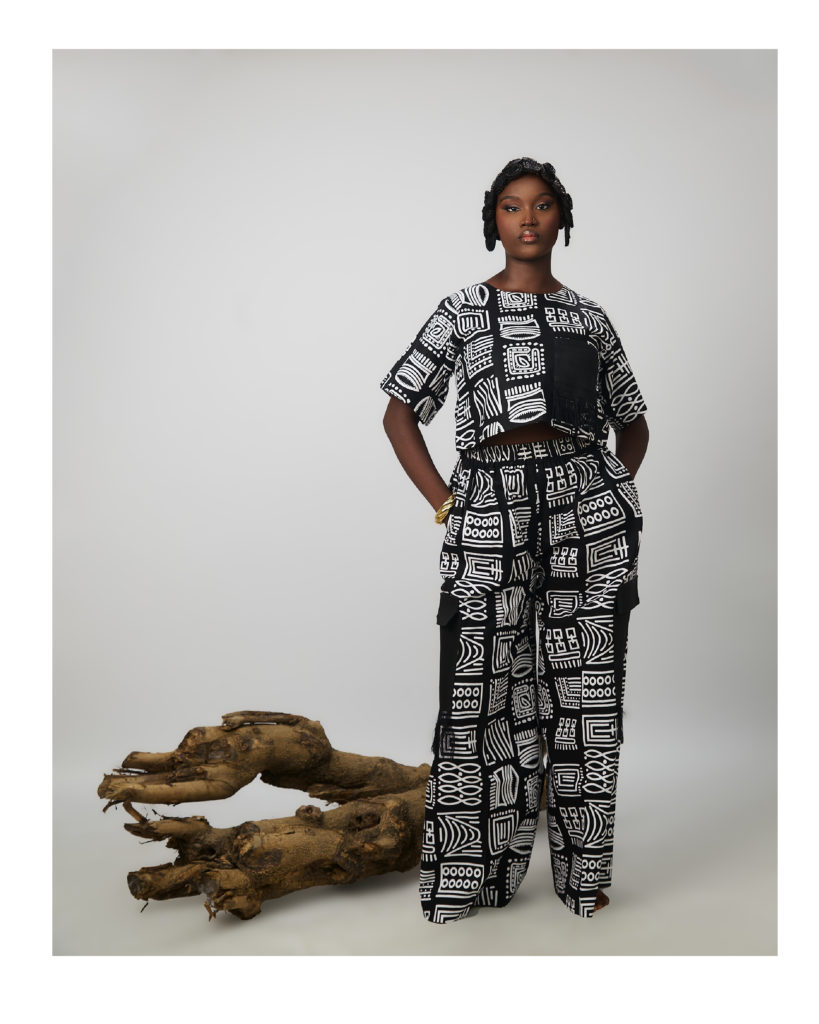 female/ladies crop top and long pants with africa prints\ankara
