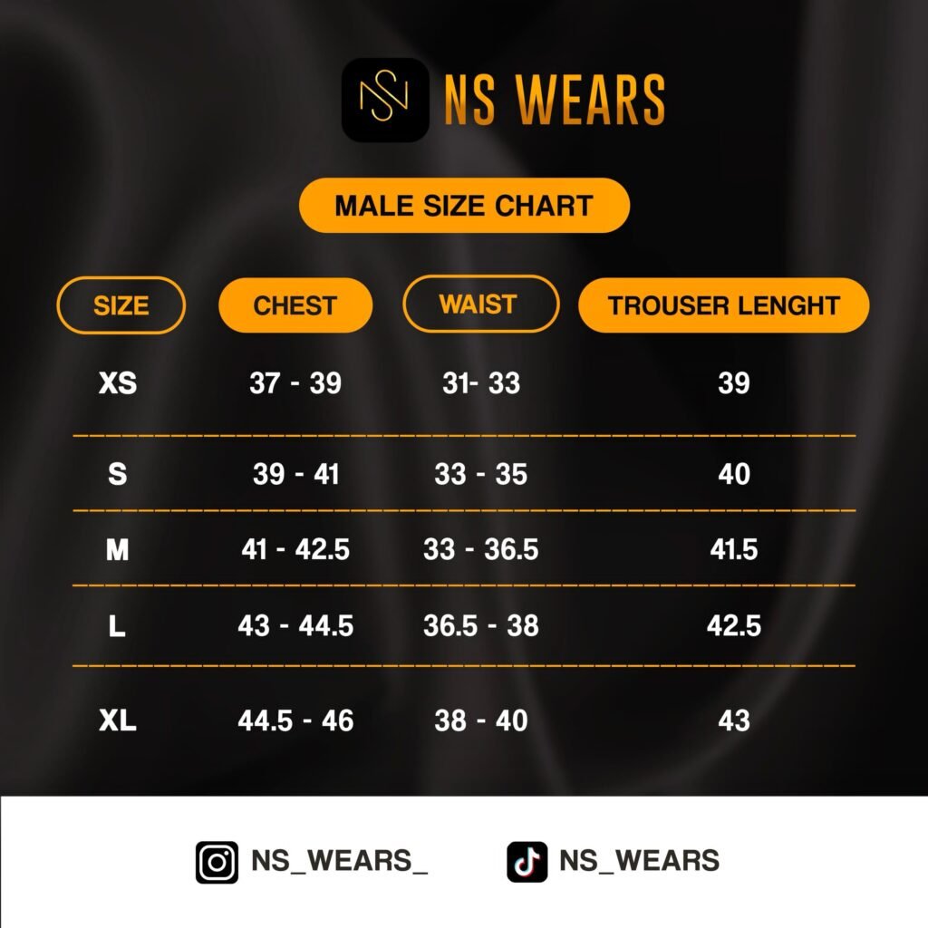 male size chart
